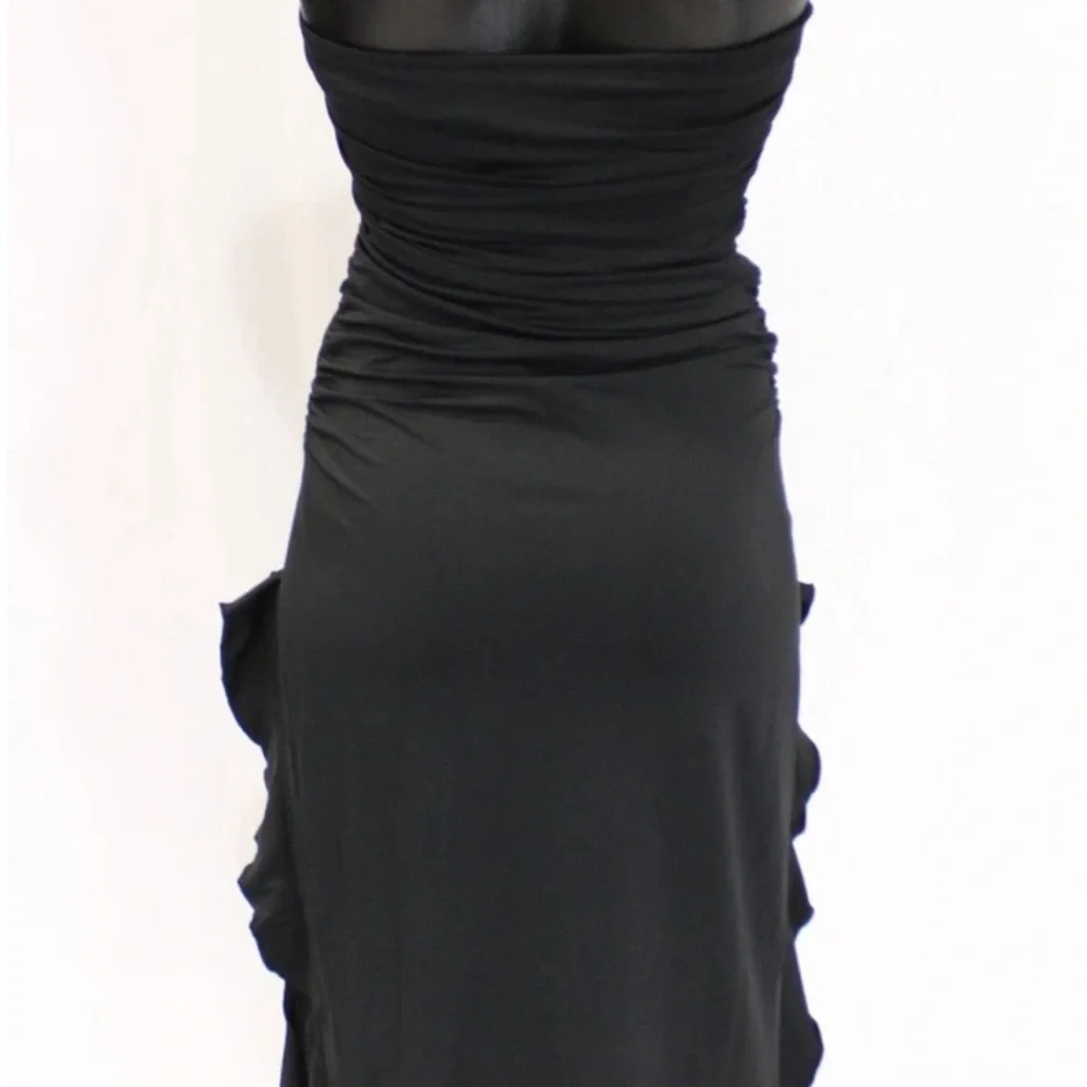 Urban Revivo Elegant Black ruffle Dress NWT - Picture 8 of 11